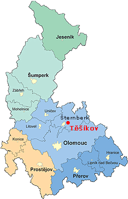 mapa regionu